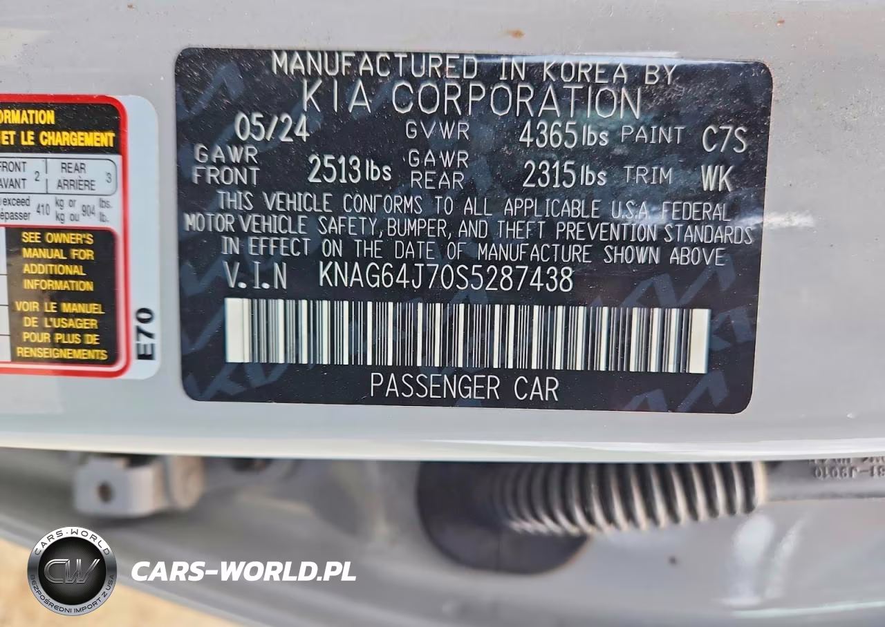 2025 Kia K5 Gt Line VIN:KNAG64J70S5287438 - 12