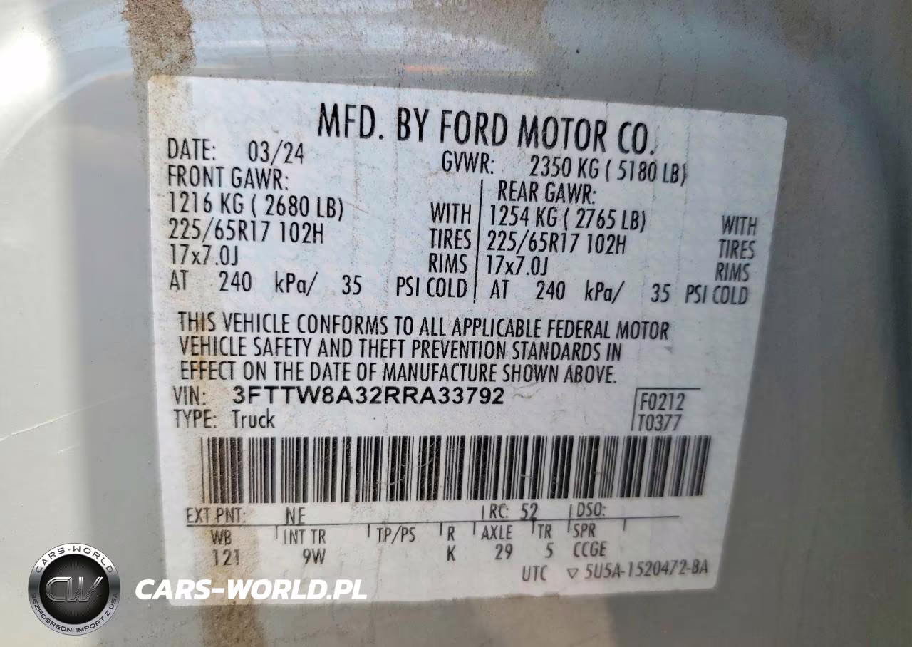 2024 Ford Maverick Xl VIN:3FTTW8A32RRA33792 - 12