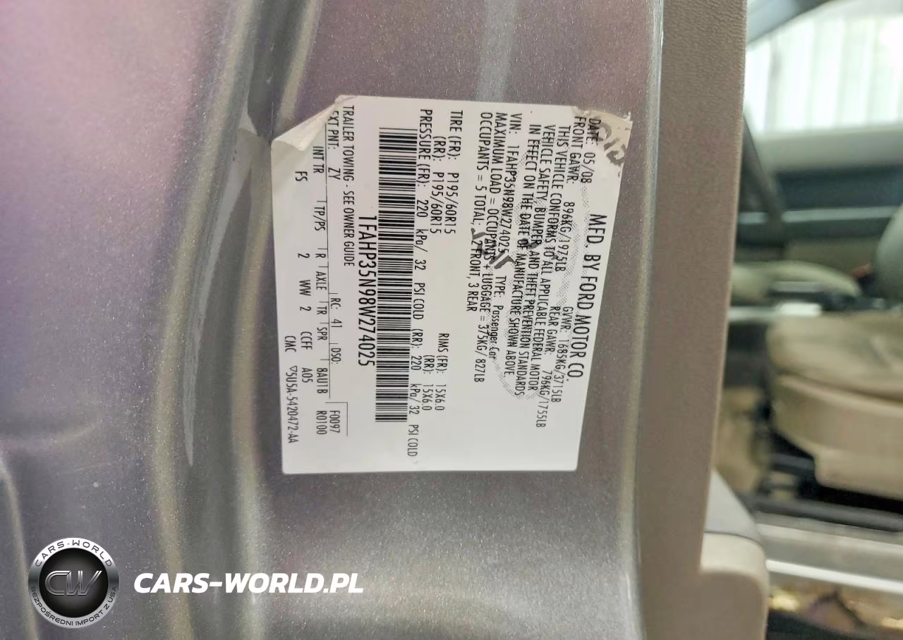 2008 Ford Focus VIN:1FAHP35N98W274025 - 12