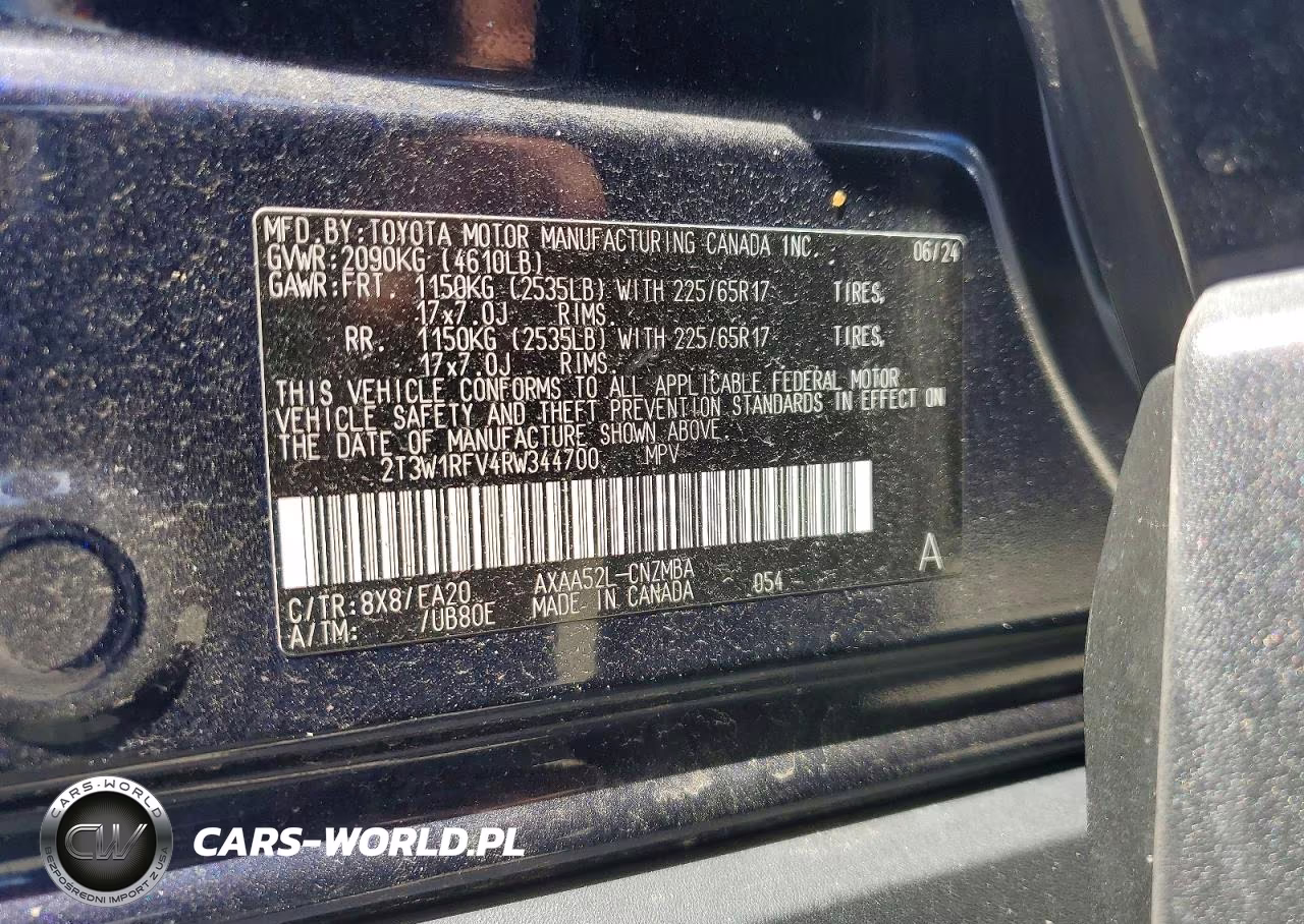 TOYOTA RAV4 XLE VIN:2T3W1RFV4RW344700 - 13