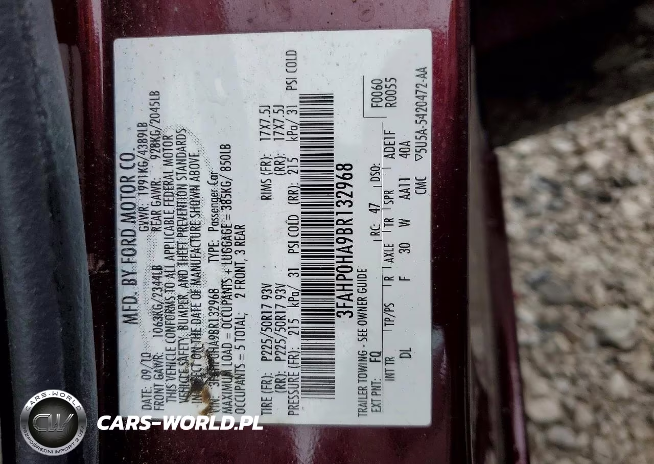 2011 Ford Fusion Se VIN:3FAHP0HA9BR132968 - 13