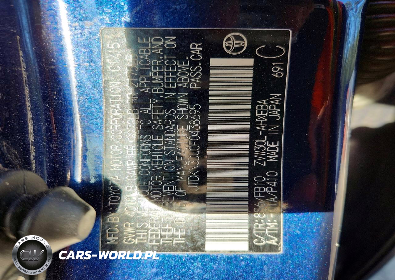 2015 Toyota Prius Two VIN:JTDKN3DU0F0438695 - 13