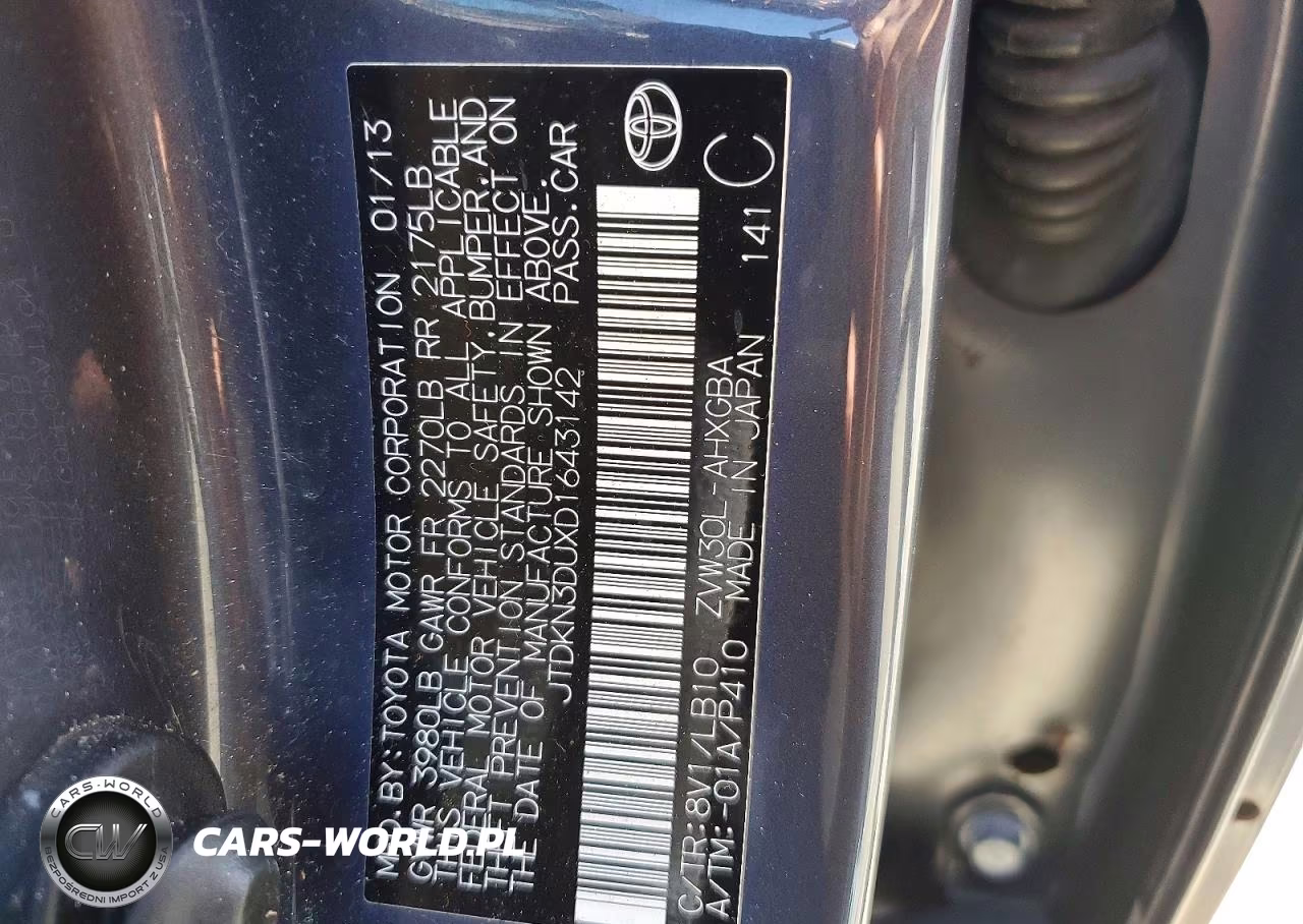 2013 Toyota Prius Four VIN:JTDKN3DUXD1643142 - 13