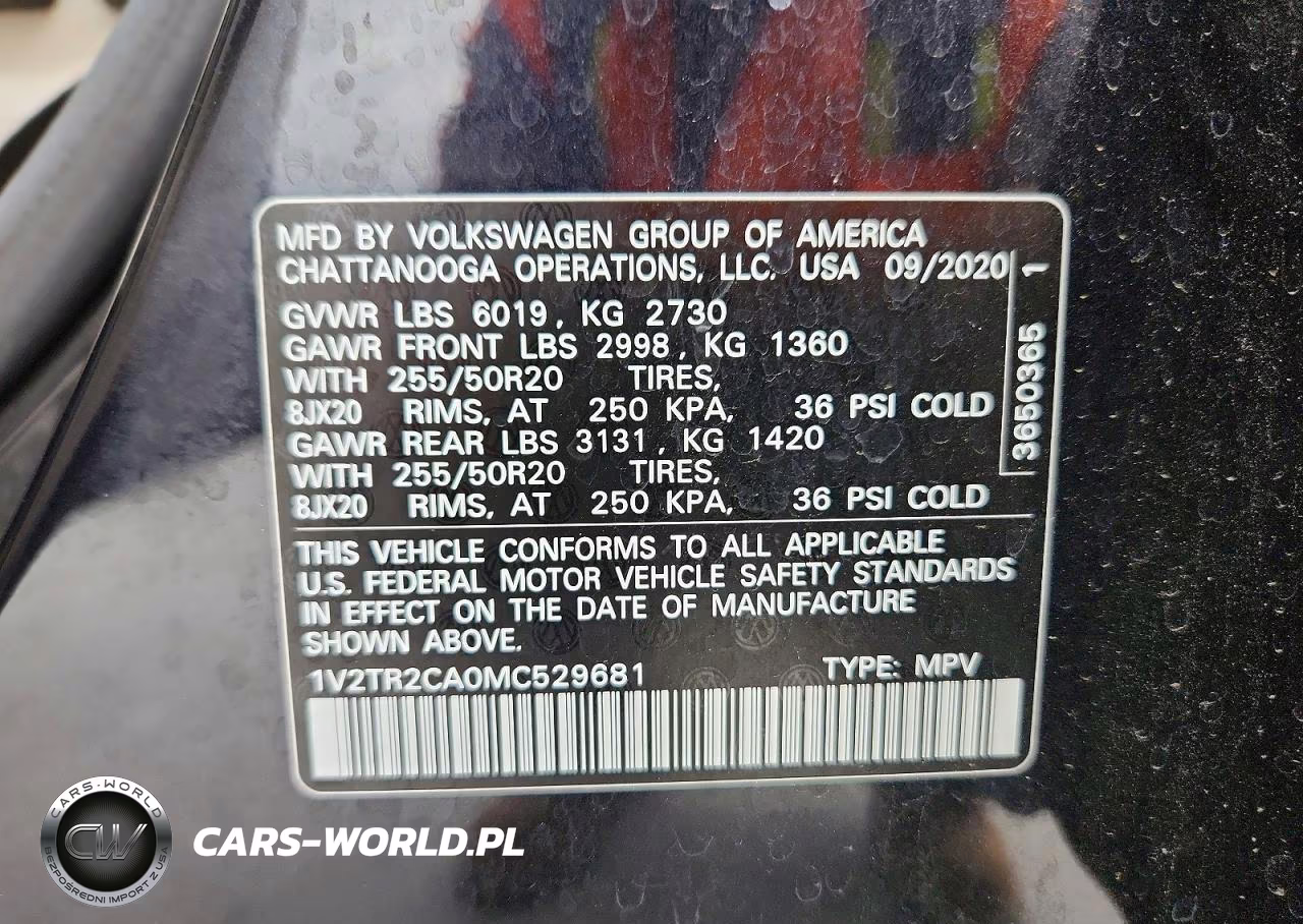 2021 Volkswagen Atlas Sel Premium VIN:1V2TR2CA0MC529681 - 13