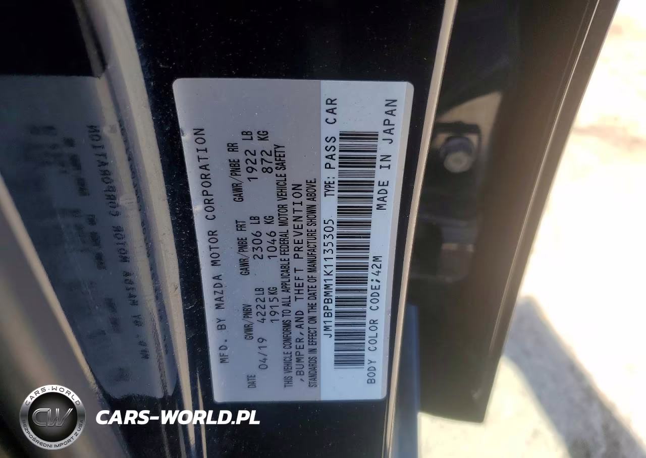 2019 Mazda 3 Preferred VIN:JM1BPBMM1K1135305 - 13