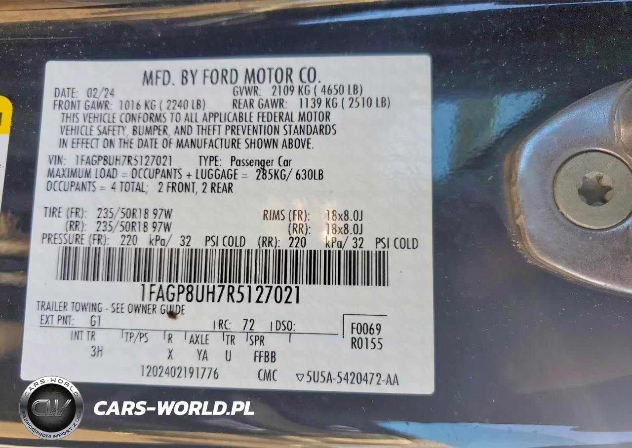 2024 Ford Mustang VIN:1FAGP8UH7R5127021 - 12