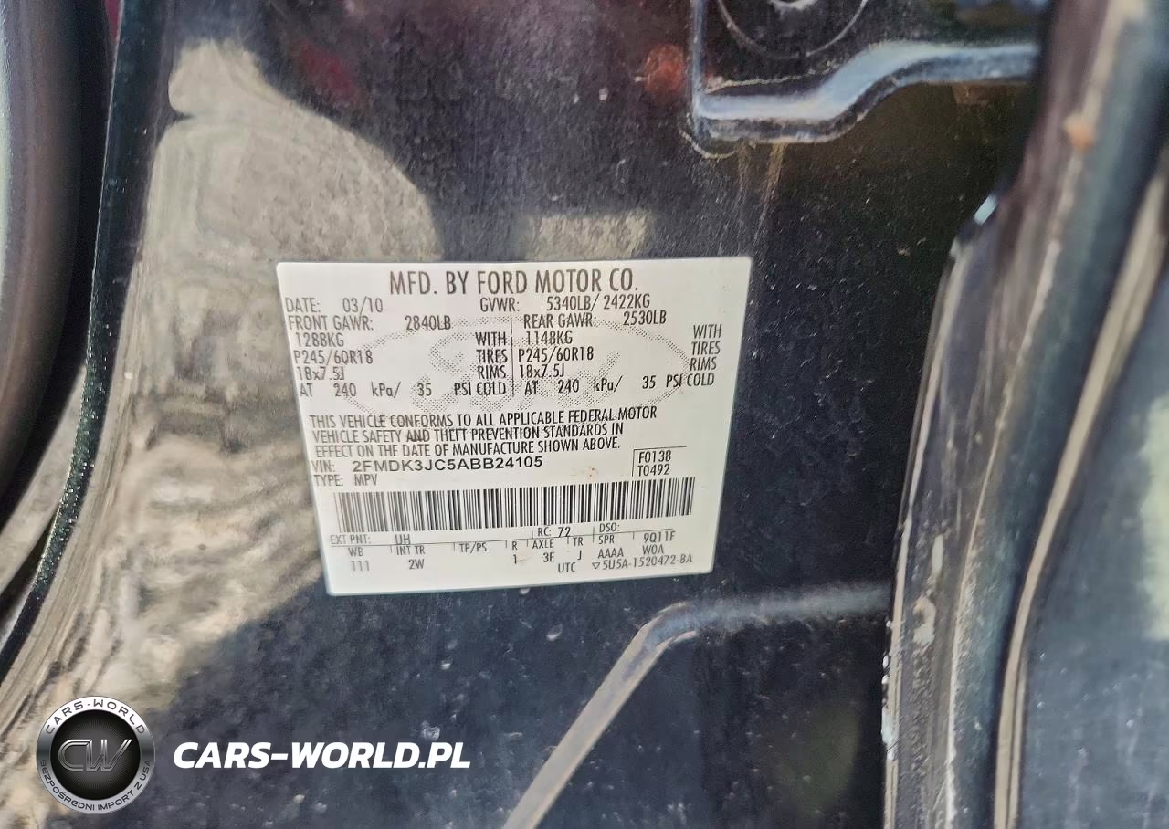 2010 Ford Edge Sel VIN:2FMDK3JC5ABB24105 - 13
