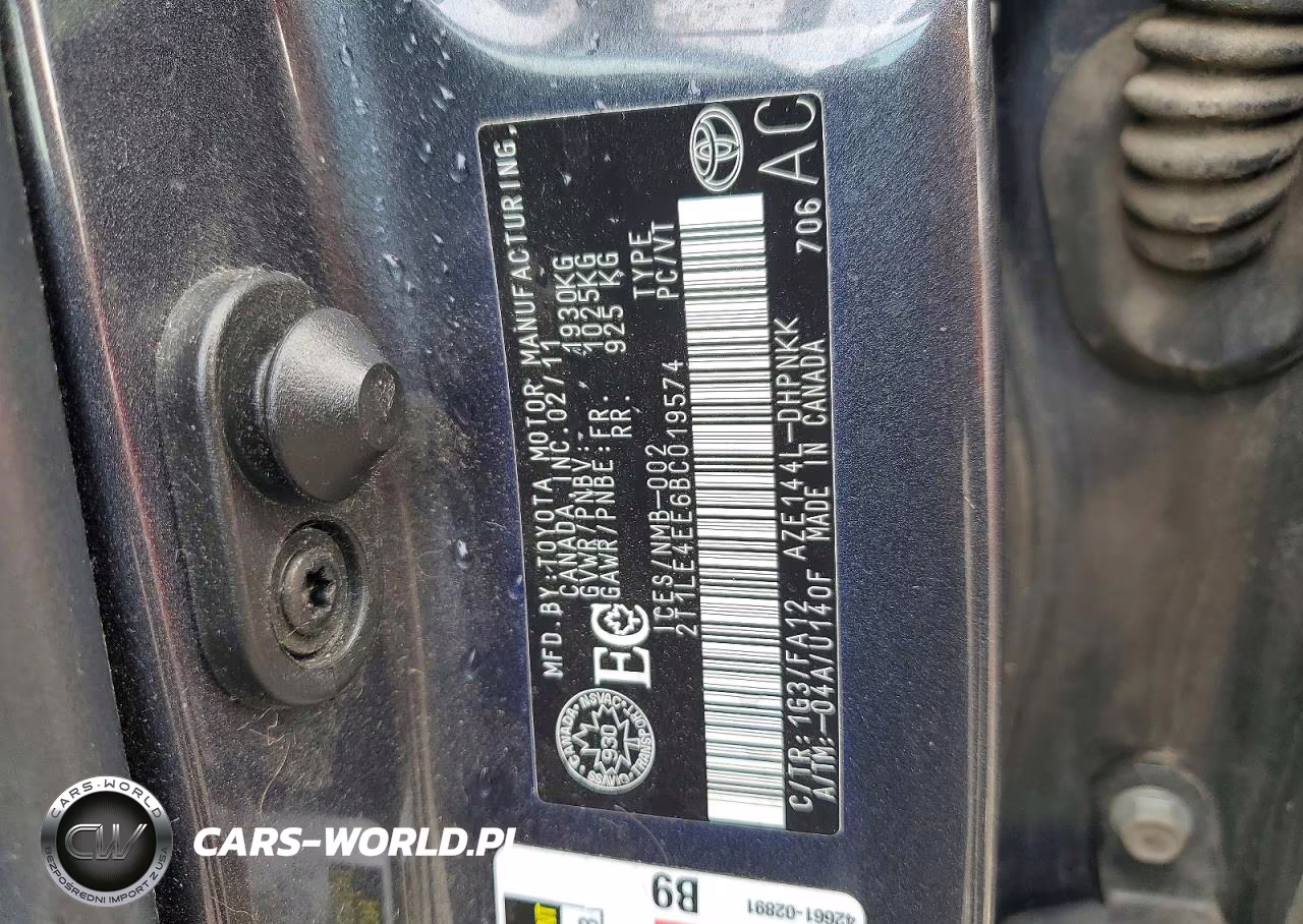 2011 Toyota Corolla Matrix S VIN:2T1LE4EE6BC019574 - 14
