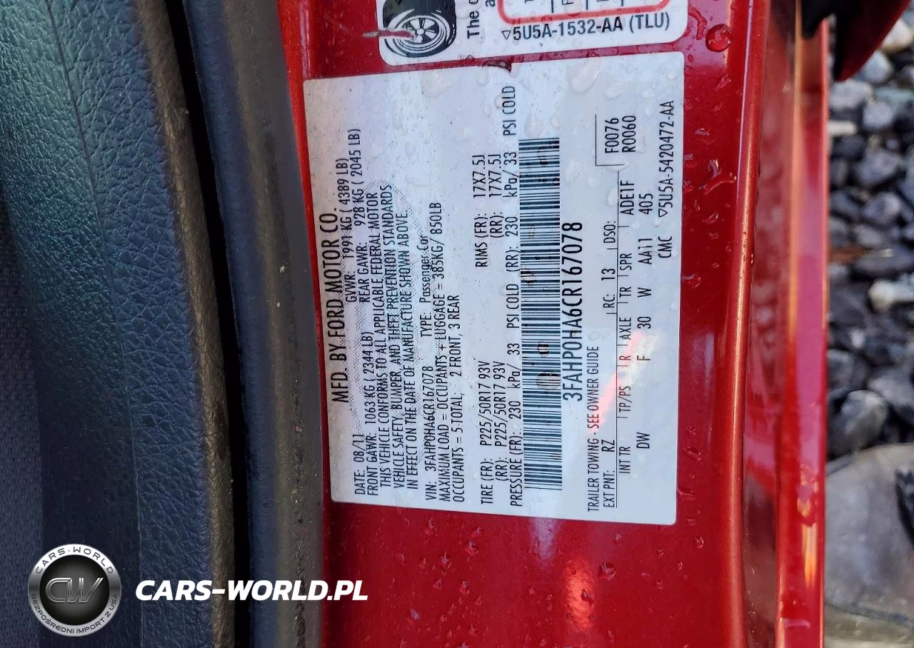 2012 Ford Fusion Se VIN:3FAHP0HA6CR167078 - 13