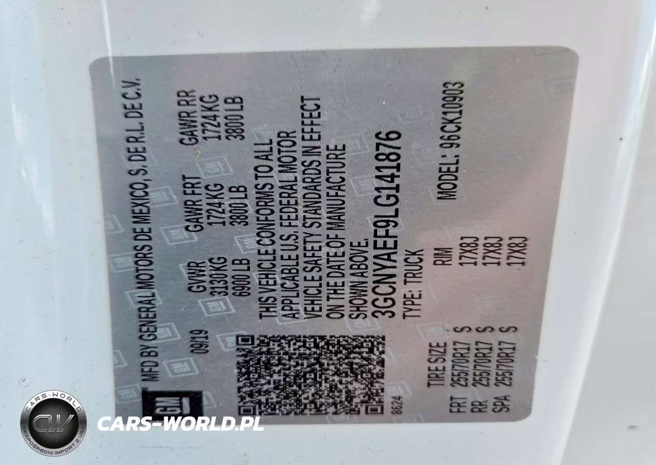 2020 Chevrolet Silverado K1500 VIN:3GCNYAEF9LG141876 - 12