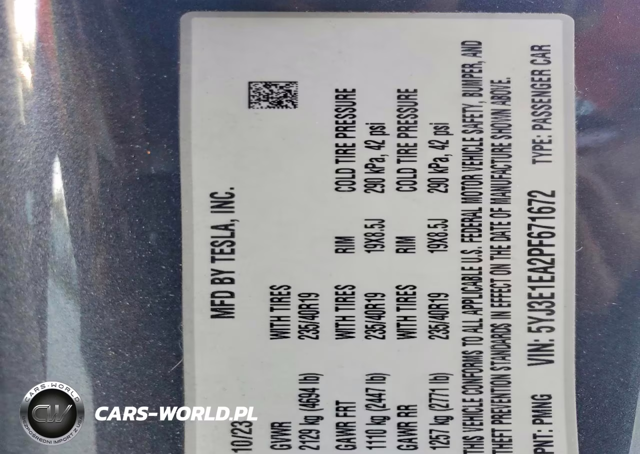 2023 Tesla Model 3 VIN:5YJ3E1EA2PF671672 - 13