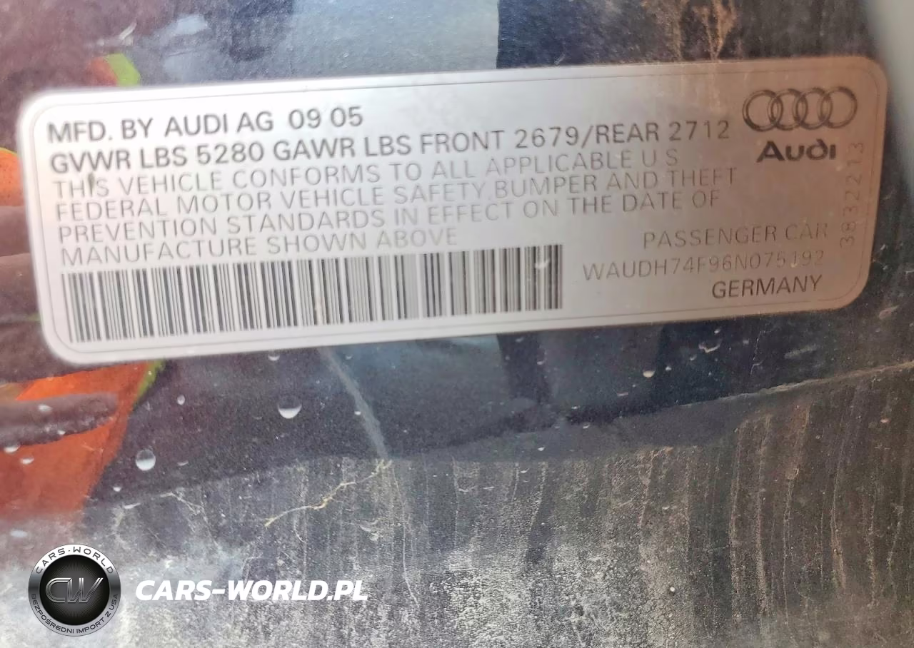 2006 Audi A6 3.2 Quattro VIN:WAUDH74F96N075192 - 12