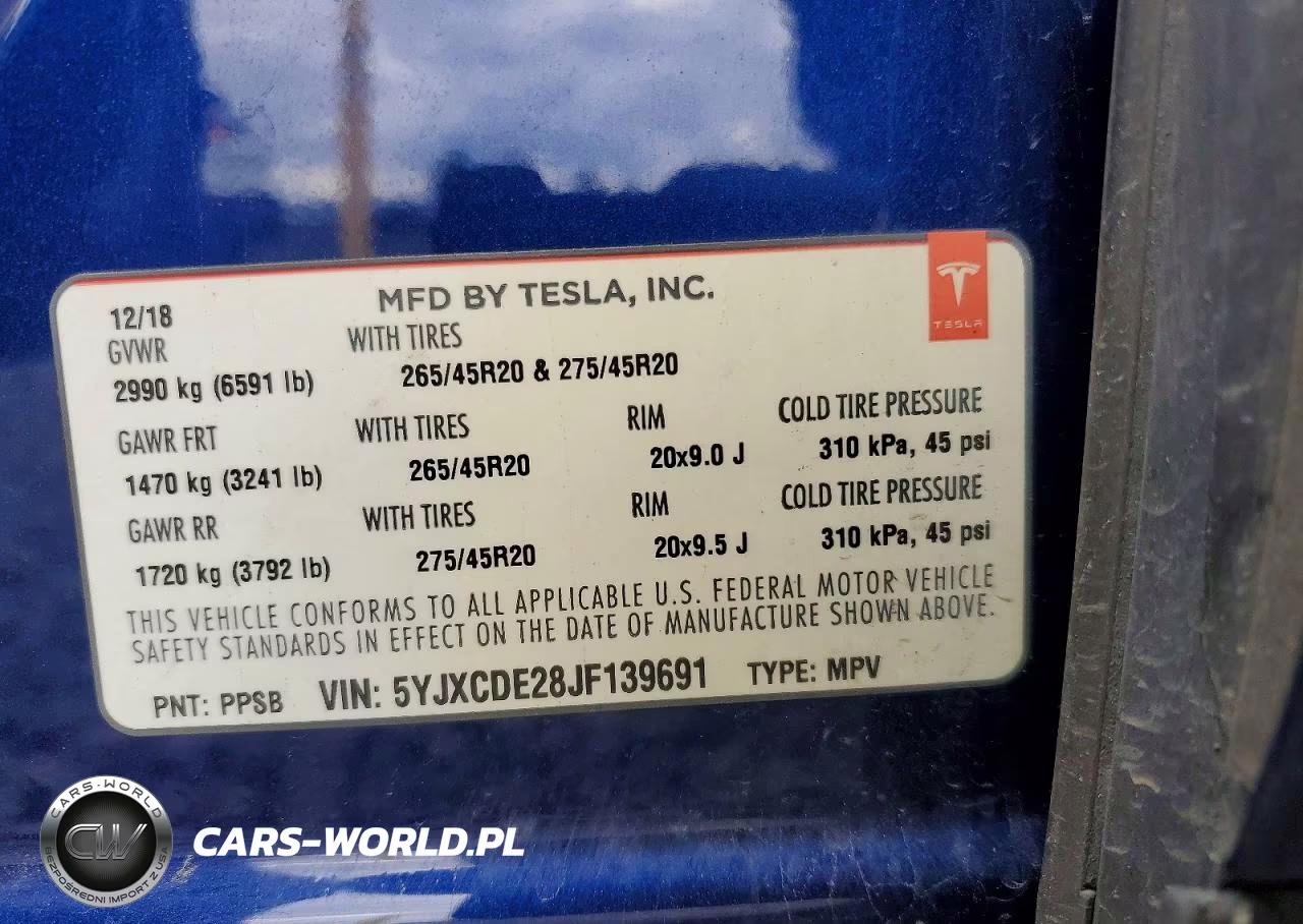 2018 Tesla Model X VIN:5YJXCDE28JF139691 - 13