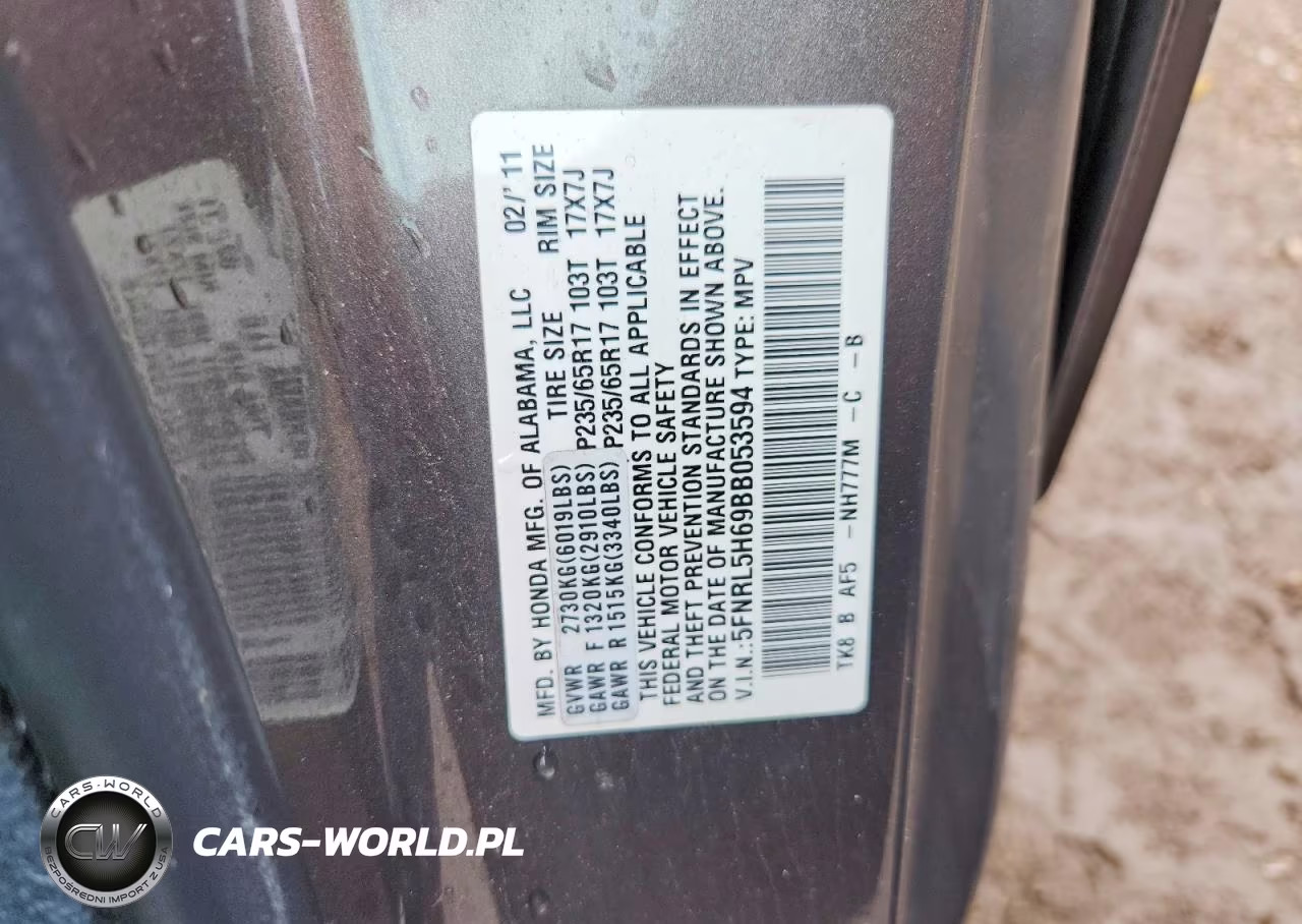 2011 Honda Odyssey Exl VIN:5FNRL5H69BB053594 - 13