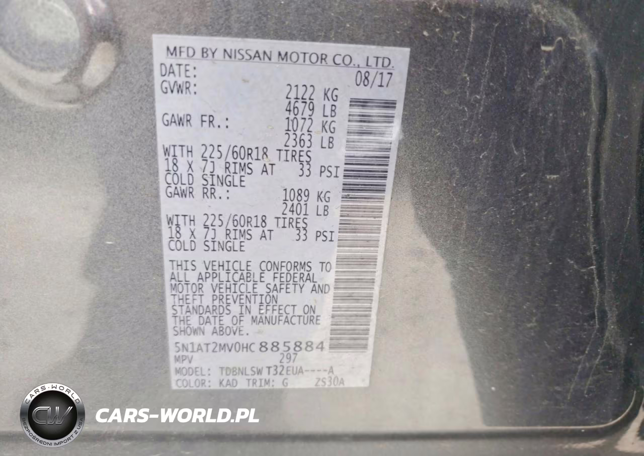2017 Nissan Rogue Sl VIN:5N1AT2MV0HC885884 - 14