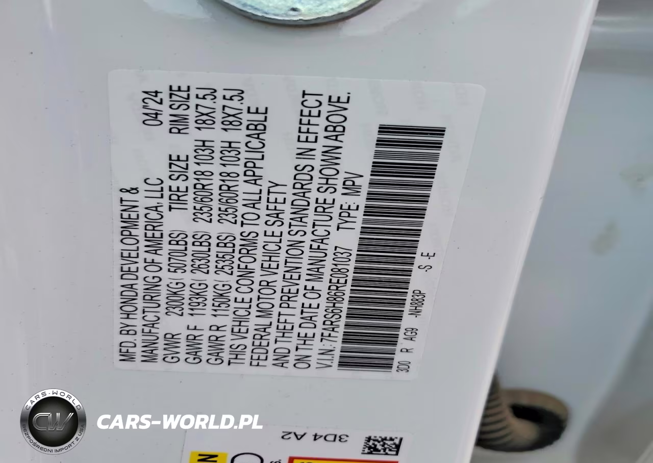 2024 Honda Cr-V Sport-L VIN:7FARS6H86RE081037 - 14