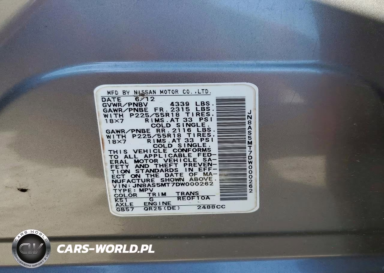 2013 Nissan Rogue S VIN:JN8AS5MT7DW000262 - 13