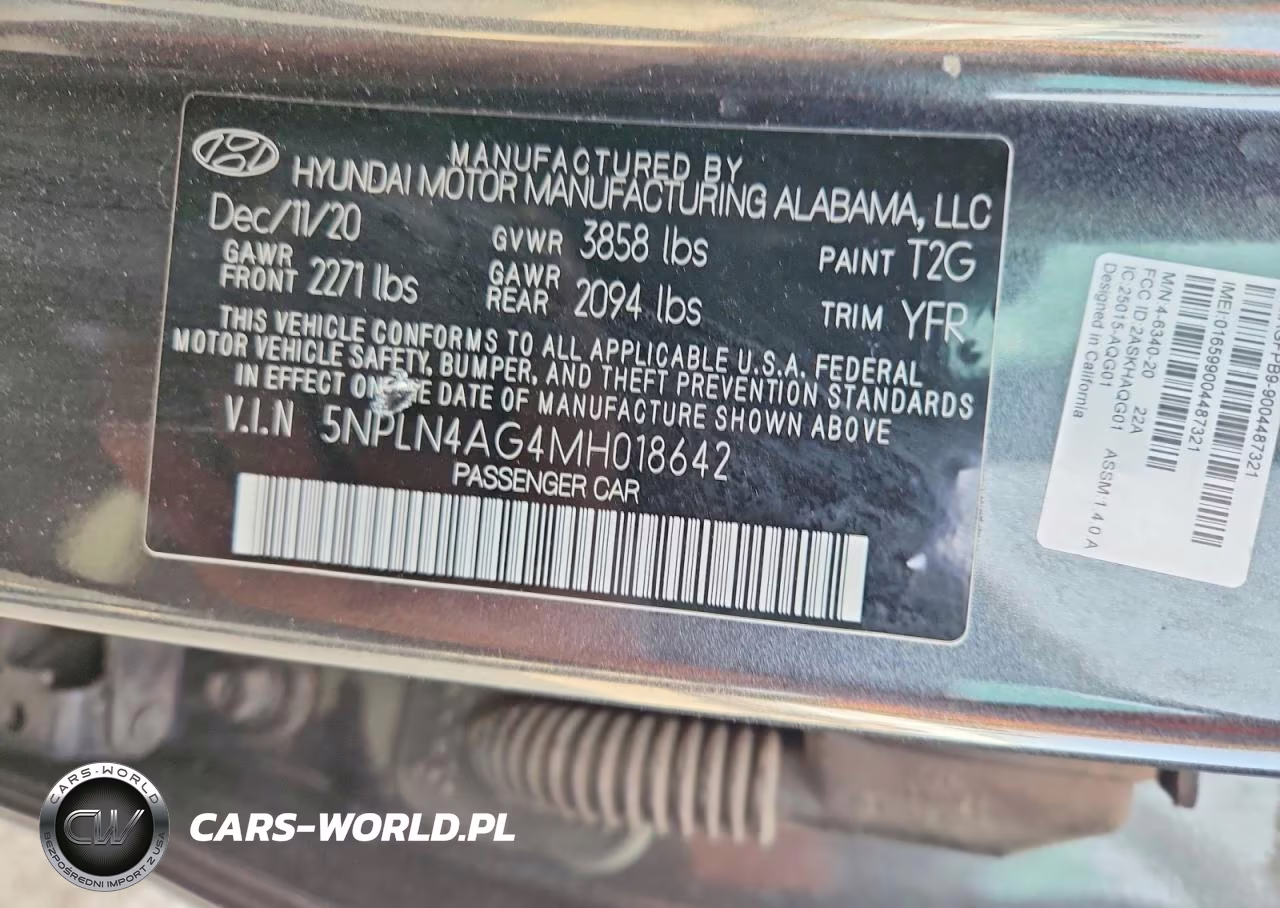 2021 Hyundai Elantra Sel VIN:5NPLN4AG4MH018642 - 12