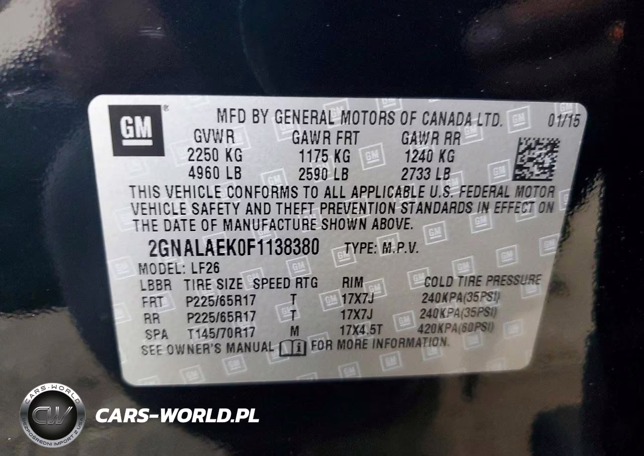 2015 Chevrolet Equinox Ls VIN:2GNALAEK0F1138380 - 13