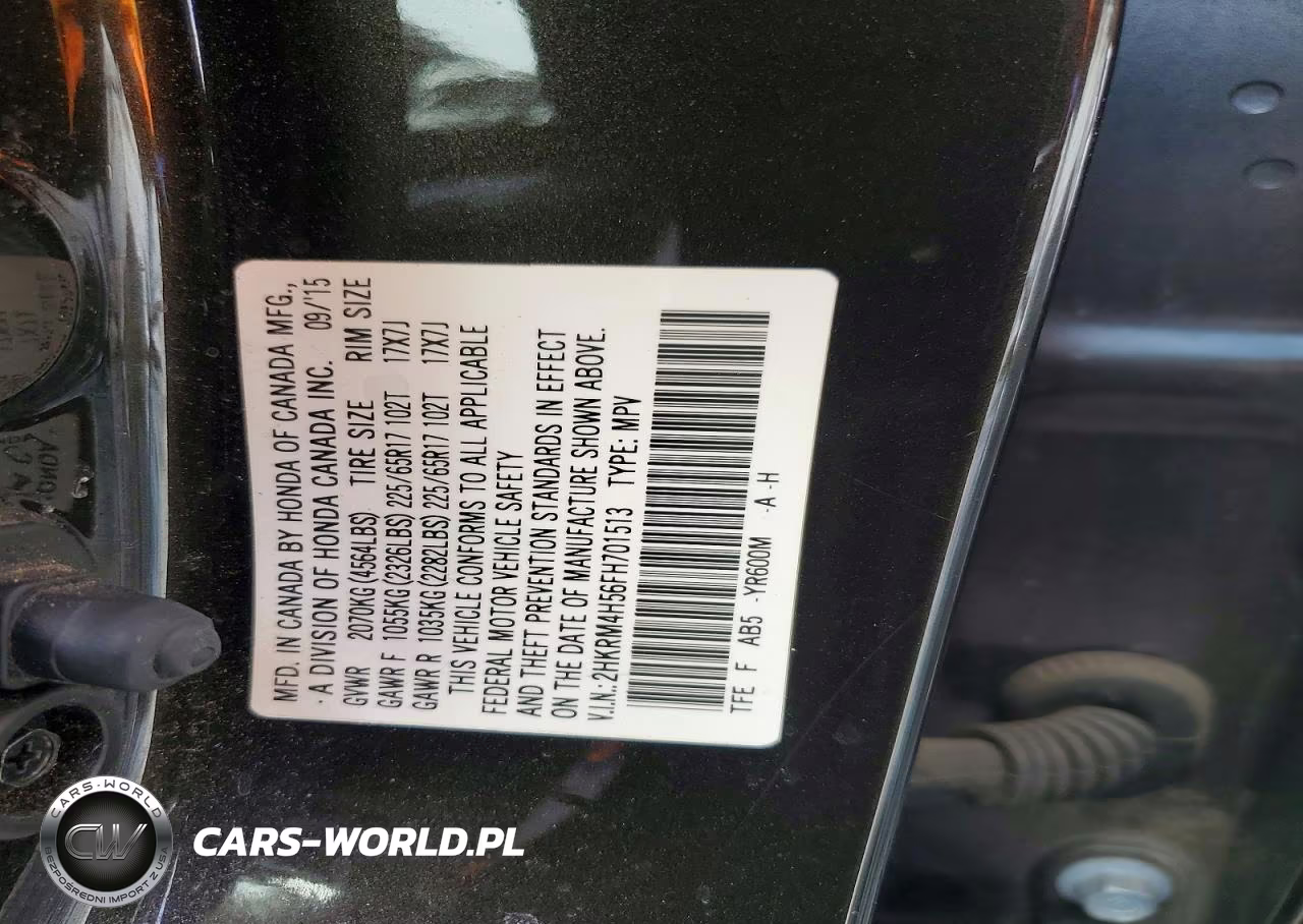 2015 Honda Cr-V Ex VIN:2HKRM4H56FH701513 - 12