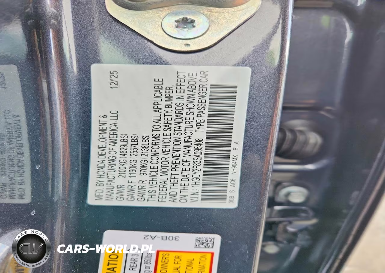 2025 Honda Accord Touring Hybrid VIN:1HGCY2F83SA095408 - 12
