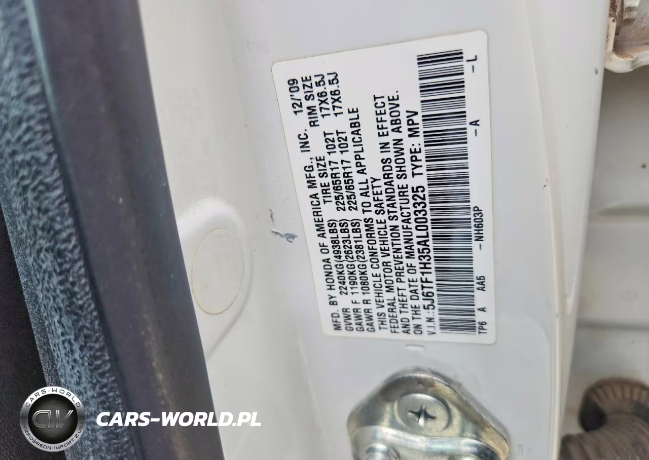 2010 Honda Accord Crosstour Ex VIN:5J6TF1H35AL003325 - 12