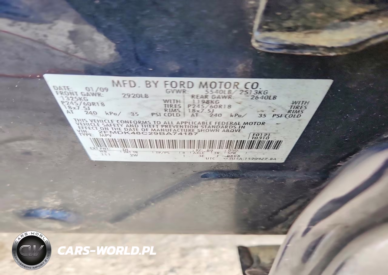 2009 Ford Edge Sel VIN:2FMDK48C29BA74187 - 13
