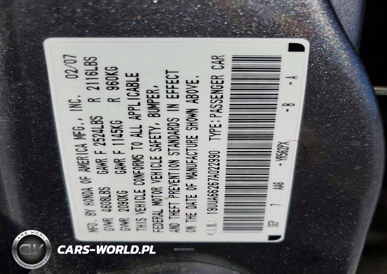 2007 Acur Tl VIN:19UUA66267A022990 - 12