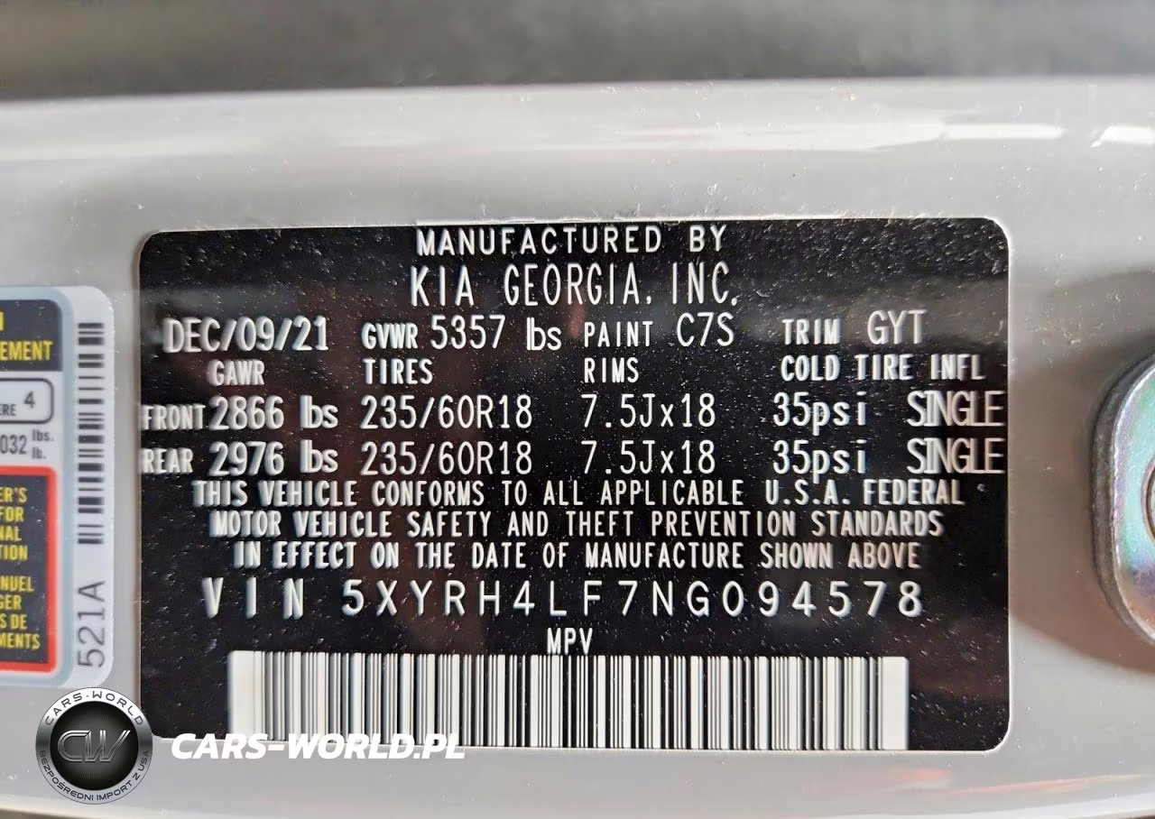 2022 Kia Sorento Ex VIN:5XYRH4LF7NG094578 - 13