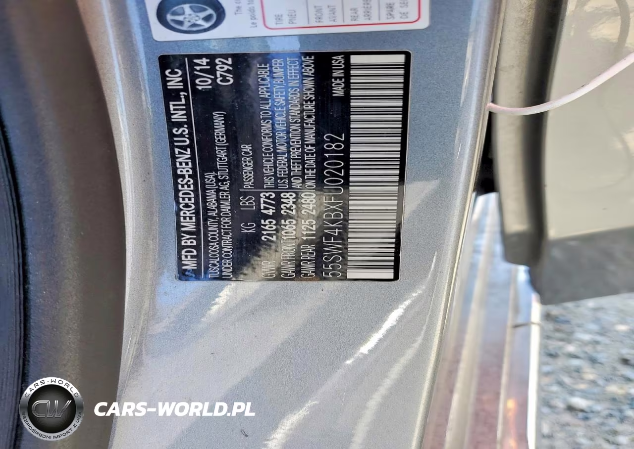 2015 Mercedes-Benz C 300 4Matic VIN:55SWF4KBXFU020182 - 12