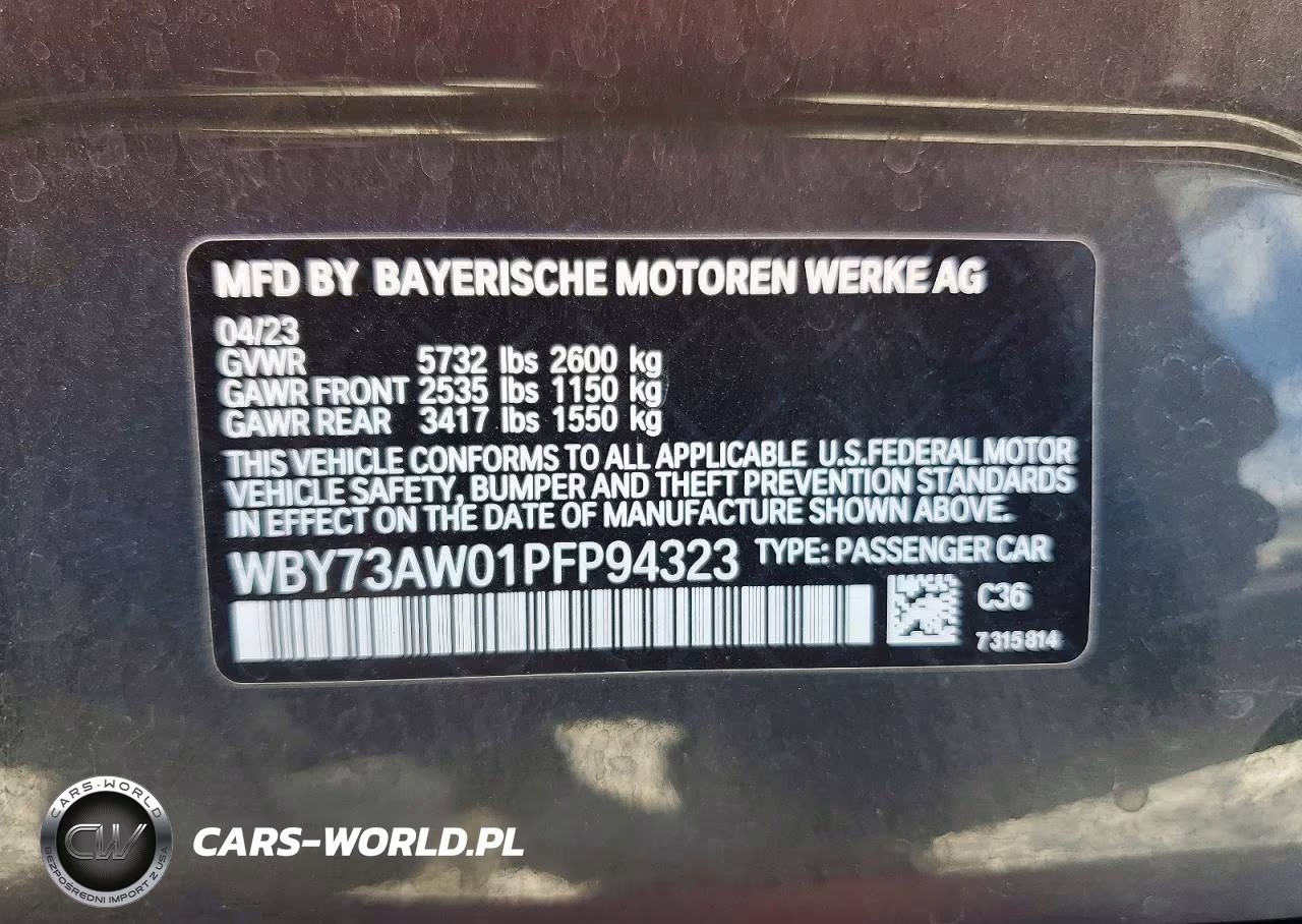 2023 BMW I4 Edrive 40 VIN:WBY73AW01PFP94323 - 12