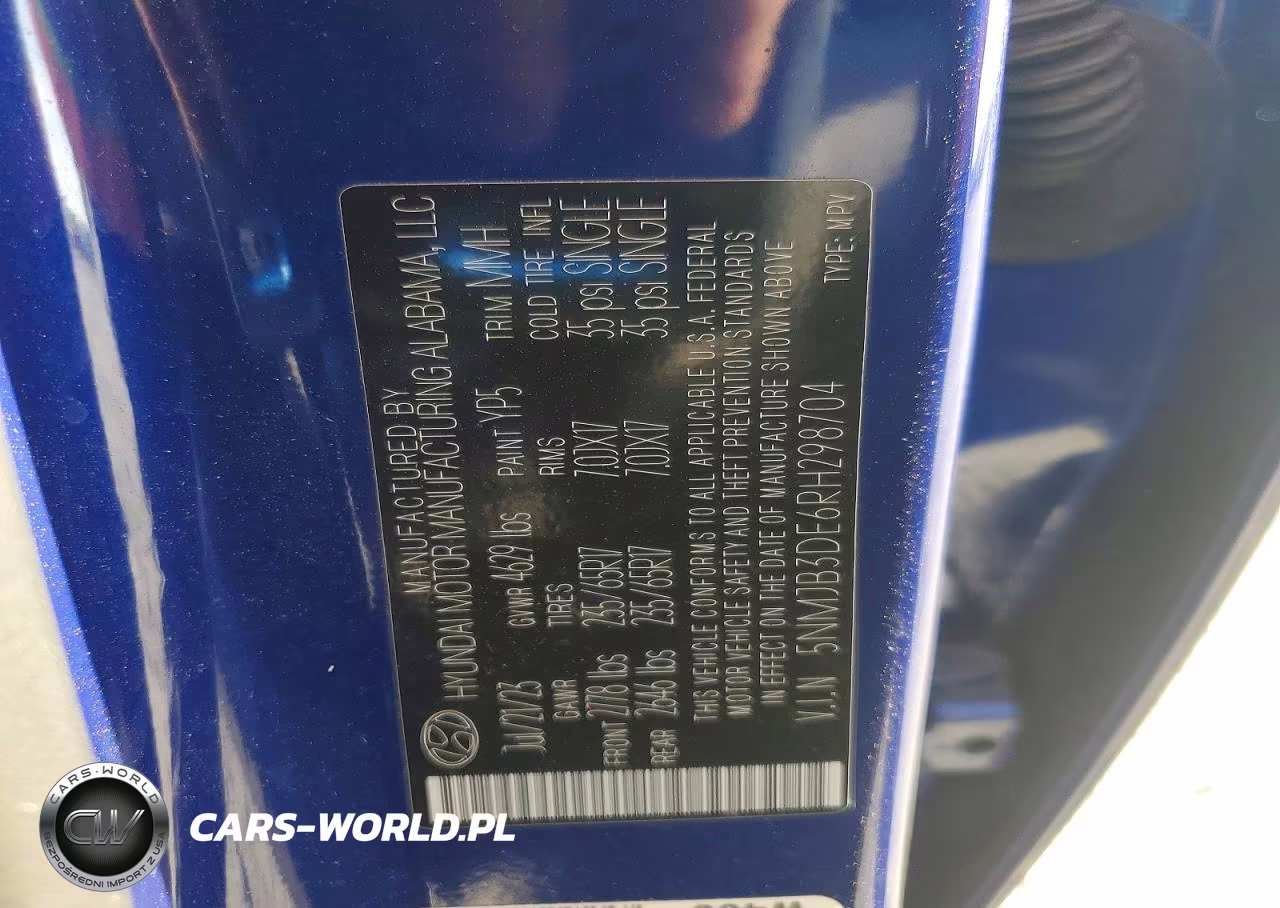 2024 Hyundai Tucson Sel VIN:5NMJB3DE6RH298704 - 13