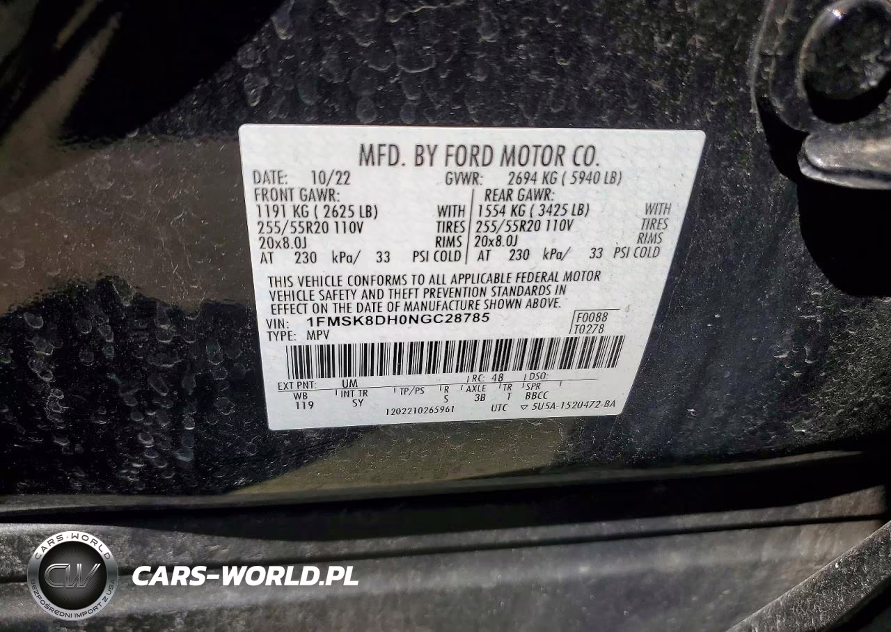 2022 Ford Explorer Xlt VIN:1FMSK8DH0NGC28785 - 13