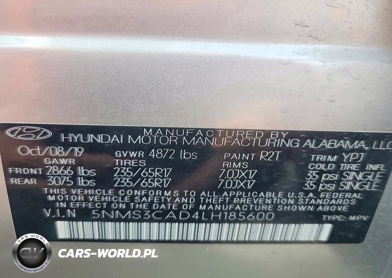 2020 Hyundai Santa Fe Sel VIN:5NMS3CAD4LH185600 - 13