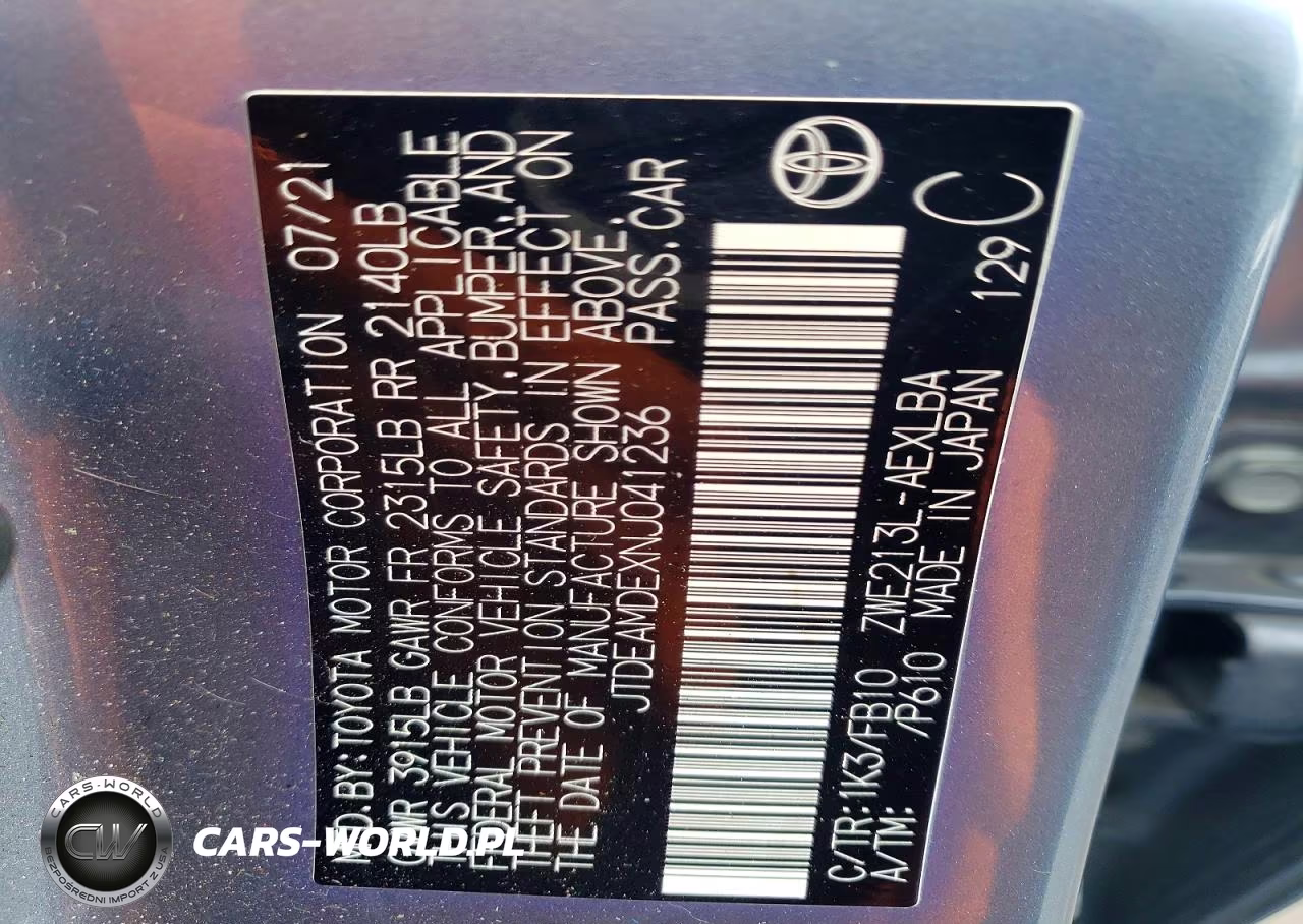 2022 Toyota Corolla Le VIN:JTDEAMDEXNJ041236 - 12