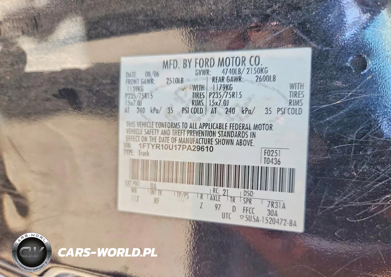 2007 Ford Ranger VIN:1FTYR10U17PA29610 - 12