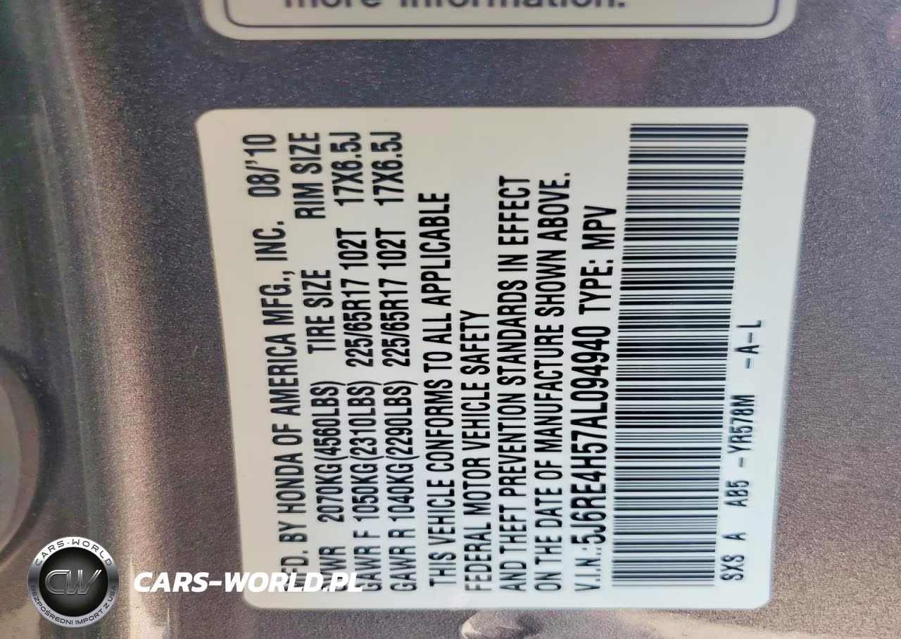 2010 Honda Cr-V Ex VIN:5J6RE4H57AL094940 - 14