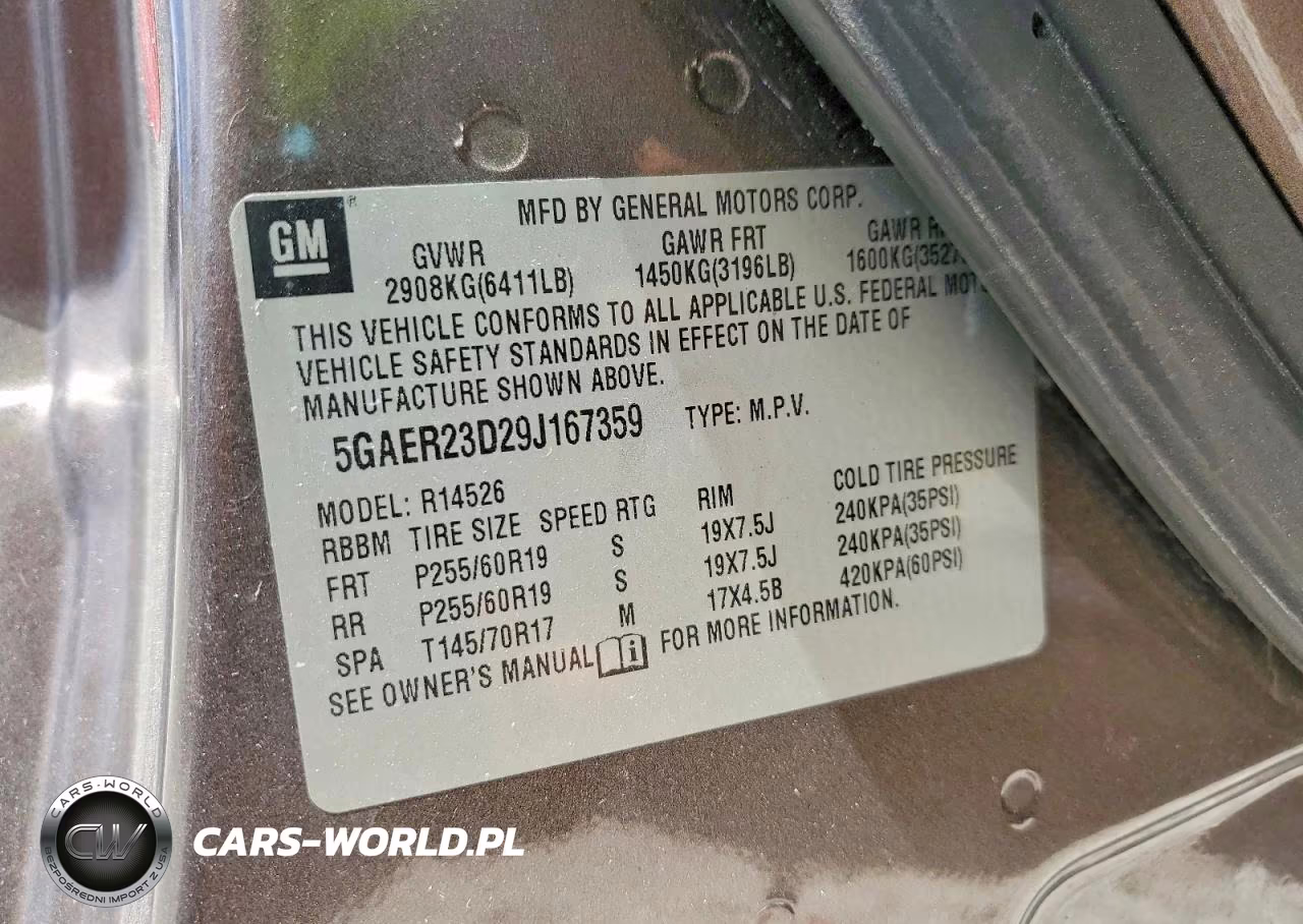 2009 Buick Enclave Cxl VIN:5GAER23D29J167359 - 13