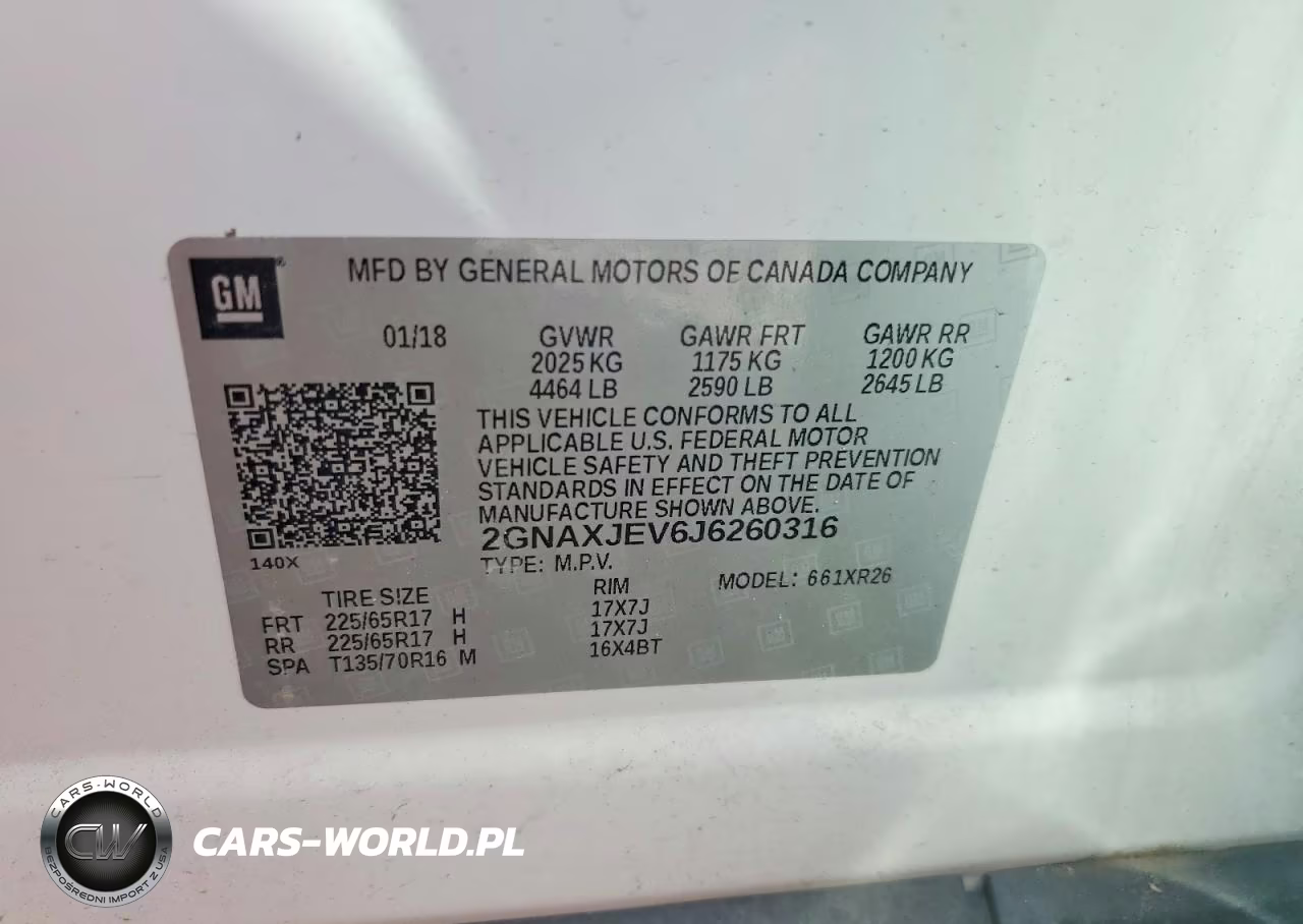 2018 Chevrolet Equinox Lt VIN:2GNAXJEV6J6260316 - 13