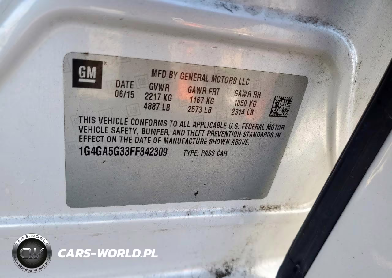 2015 Buick Lacrosse VIN:1G4GA5G33FF342309 - 12