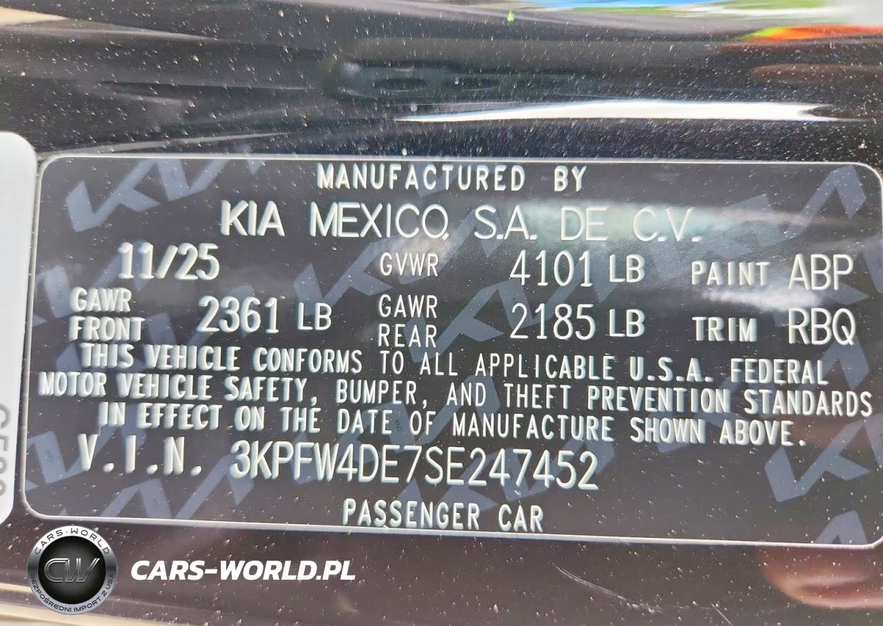 2025 Kia K4 Gt Line VIN:3KPFW4DE7SE247452 - 12
