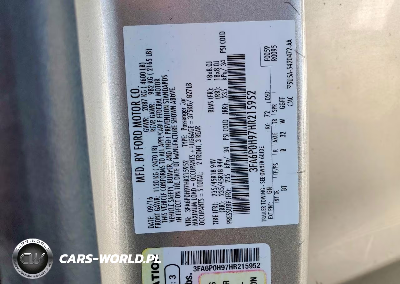 2017 Ford Fusion Se VIN:3FA6P0H97HR215952 - 12