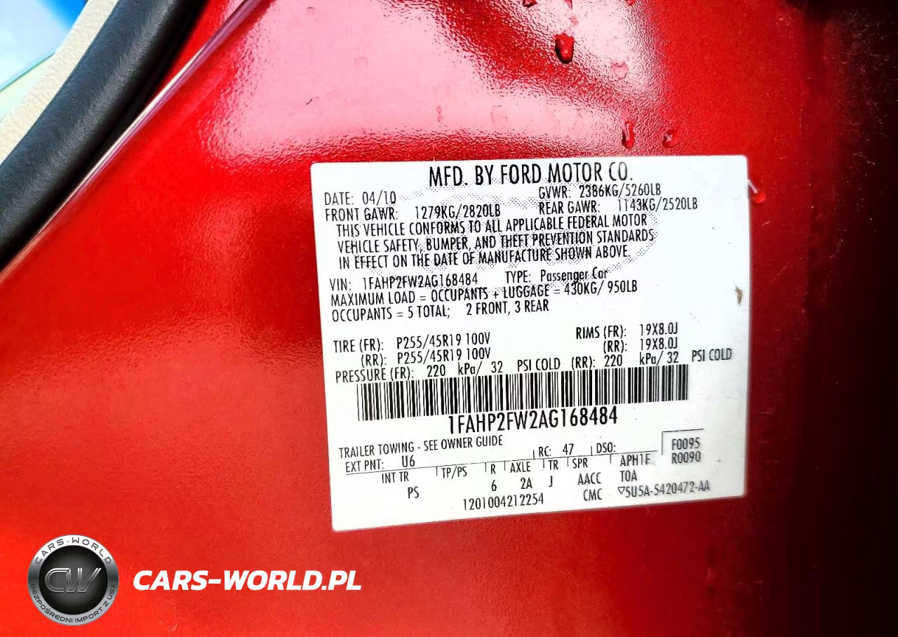 2010 Ford Taurus Limited VIN:1FAHP2FW2AG168484 - 13