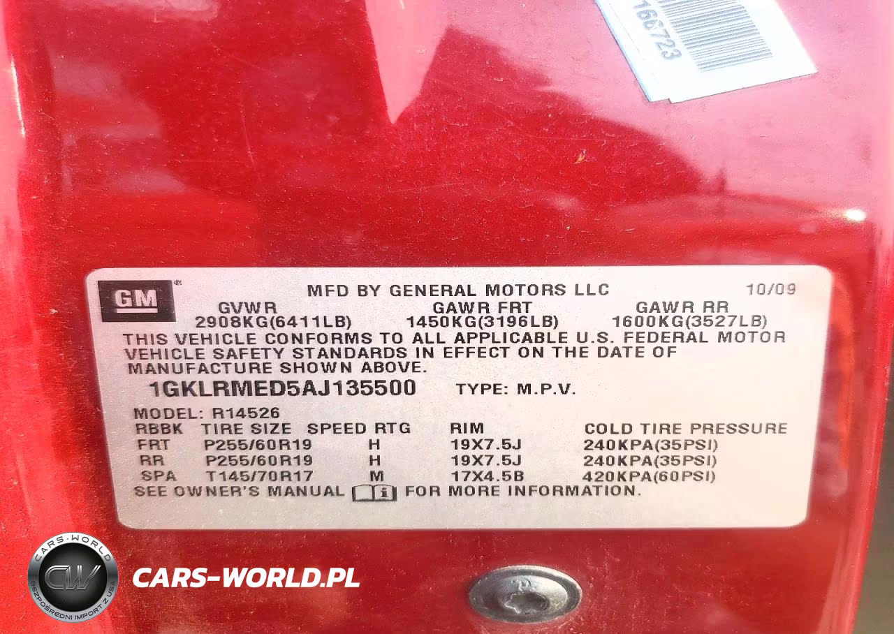 2010 GMC Acadia Slt-1 VIN:1GKLRMED5AJ135500 - 13