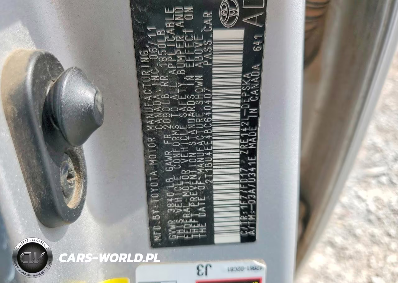 2011 Toyota Corolla S VIN:2T1BU4EE4BC640407 - 12