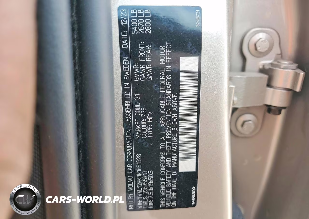 2024 Volvo Xc60 Core VIN:YV4L12RK1R1861928 - 12