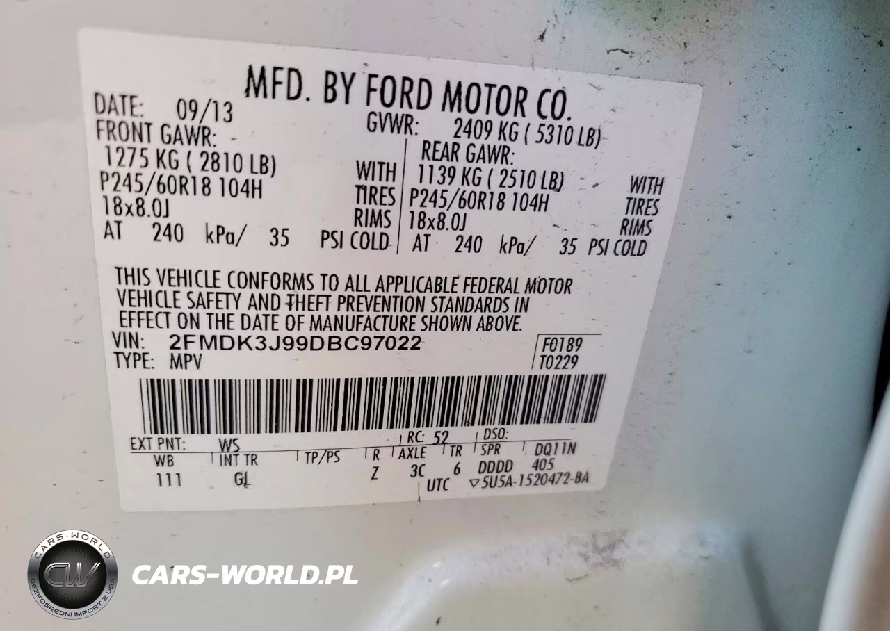2013 Ford Edge Sel VIN:2FMDK3J99DBC97022 - 13