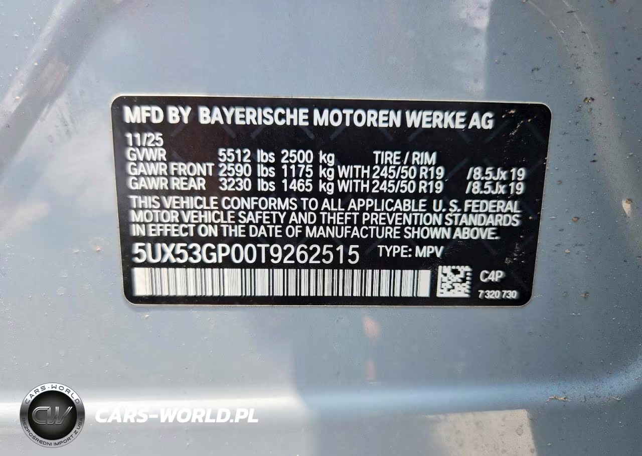 2026 BMW X3 30 xDrive VIN:5UX53GP00T9262515 - 13