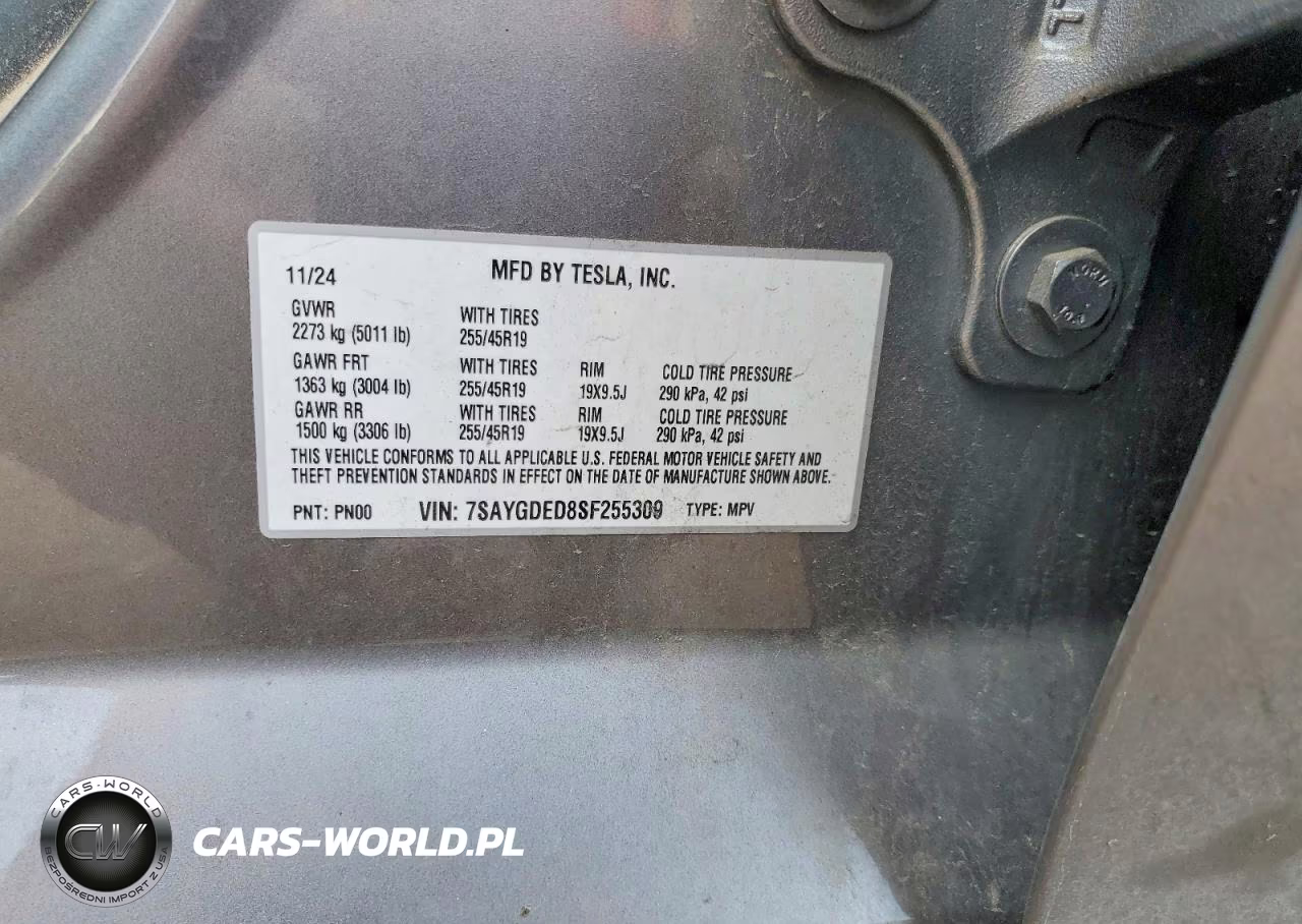 2025 Tesla Model Y VIN:7SAYGDED8SF255309 - 14