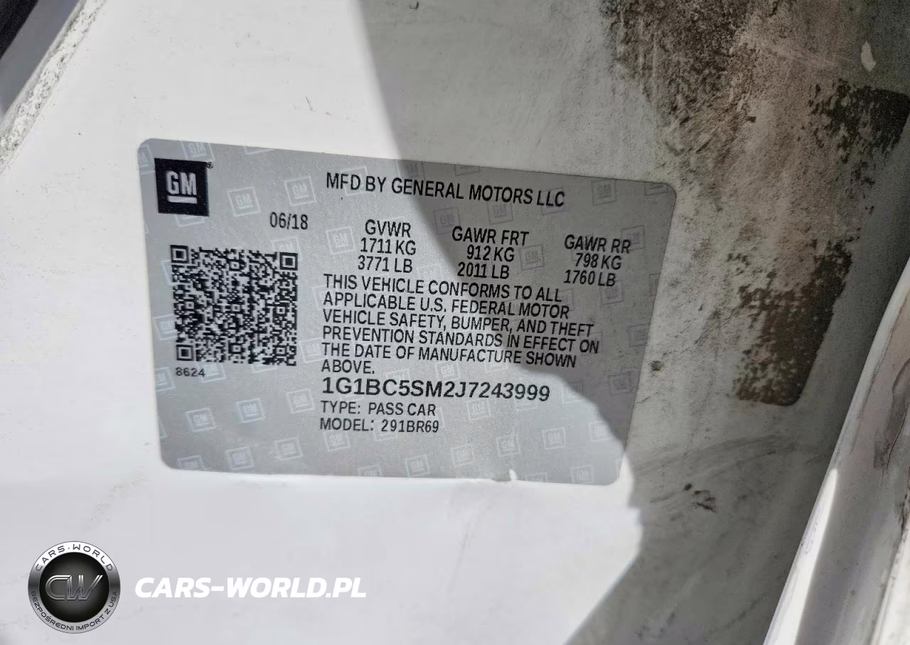 2018 Chevrolet Cruze Ls VIN:1G1BC5SM2J7243999 - 12